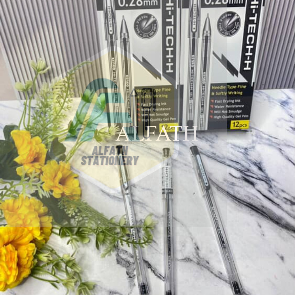 

Ecer Bolpen Pen Kenko Hi-Tech Hitech 0.28mm Warna Biru & Hitam (Bijian)