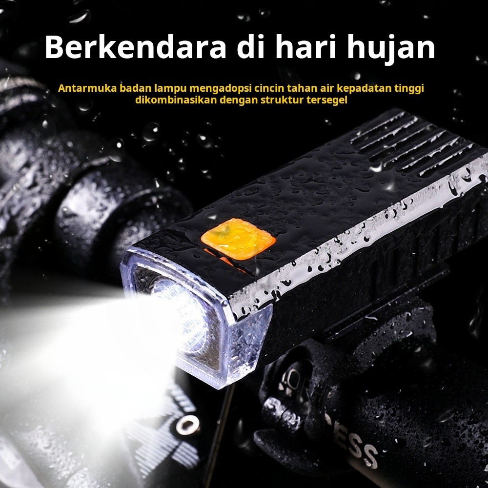 Lampu depan sepeda untuk bersepeda di malam hari, lampu depan sepeda yang kuat, lampu sepeda yang da