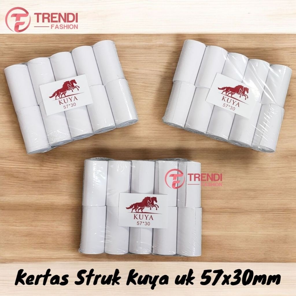 

BS Kertas Thermal Kertas Struk Kuya Polos Paper Roll Uk 57 x 30mm