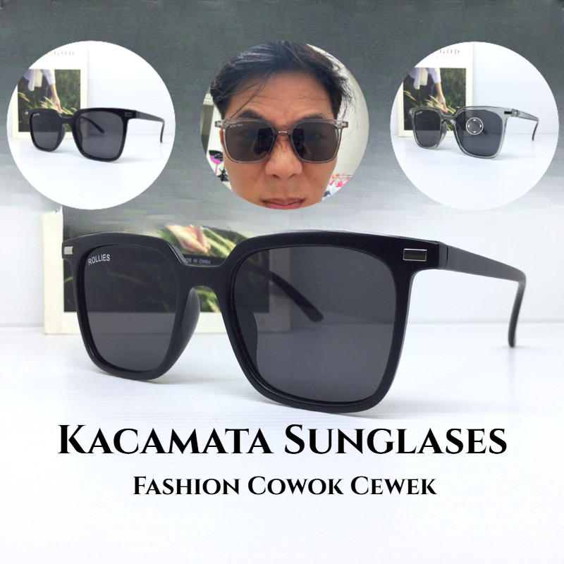 BISA COD... Kacamata Sunglases Kotak Kacamata Fashion Cowok Cewek XL313 
