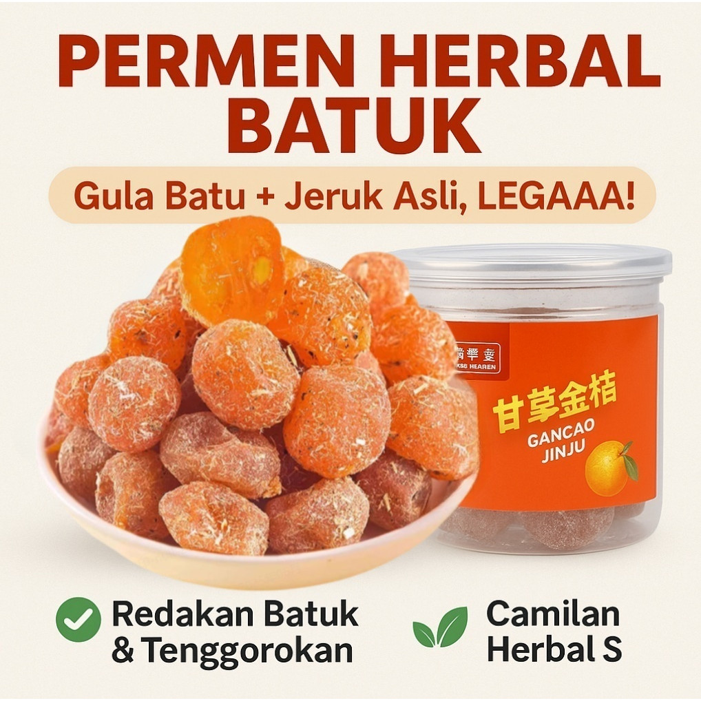 

【COD/Kirim Dalam 24 Jam】Kumquat Licorice Kalengan Halal | Camilan Sehat Batuk | Obat batuk kumquat kering | Buah Kering Lembut Gula Batu | Camilan Herbal Sehat