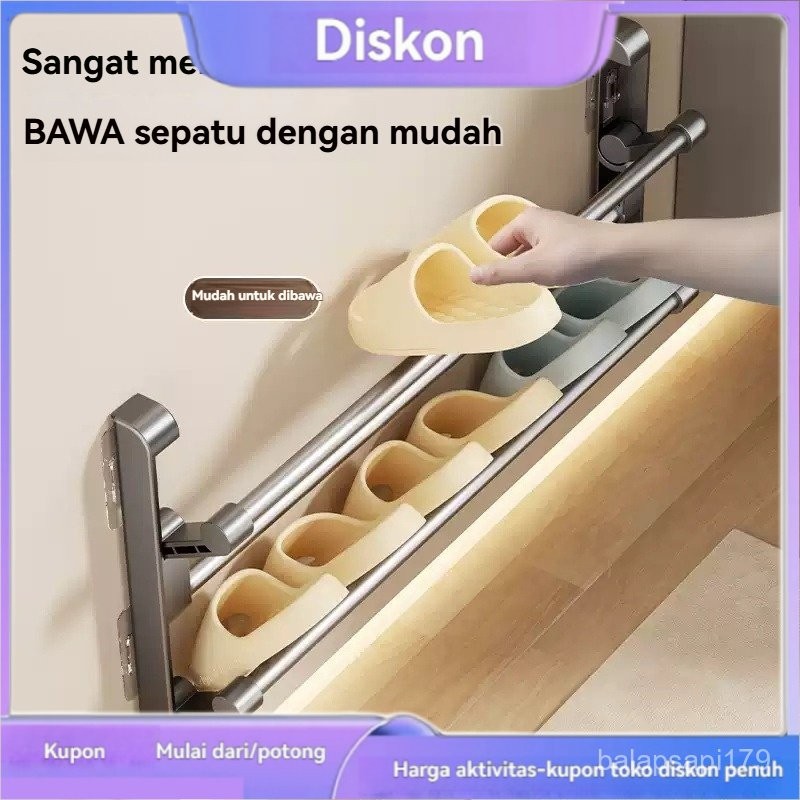 Rak Sepatu Minimalis rak sandal kamar mandi rak gantungan tempat sepatu dinding Tempel Susun Tempat 