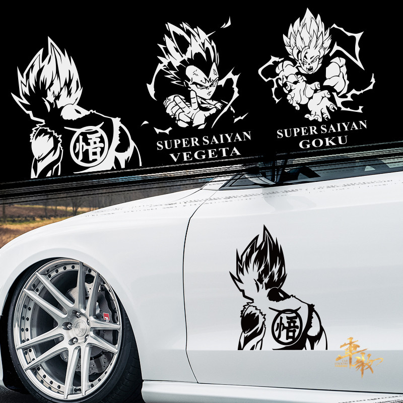 

Dragon Ball Anime Sticker Saiyan Vegeta Car Stickers Waterproof Sunscreen Laptop Window Trunk Sticker