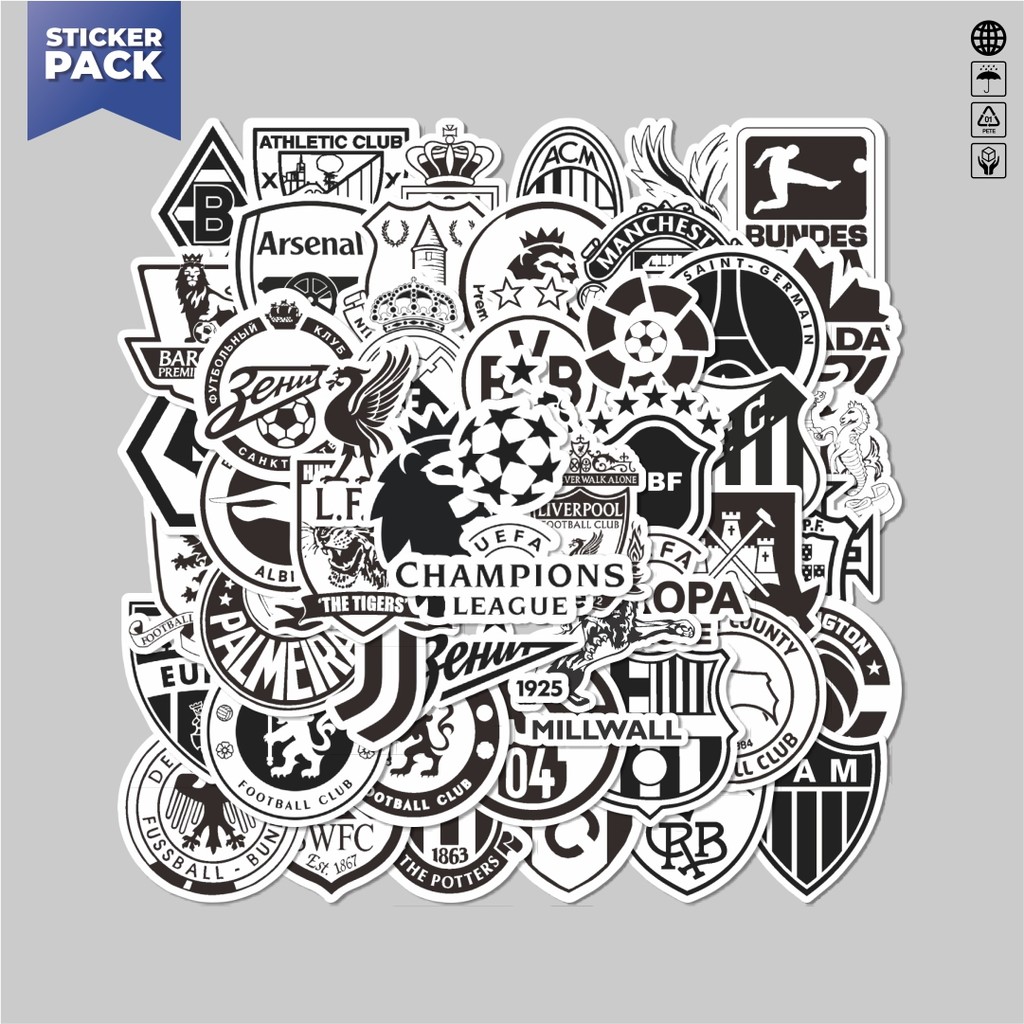 

[100PCS]Stiker Pack Stiker Aesthetic Black And White Brand Distro Versi 2 Aesthetic Vinyl Anti Air Dekorasi Sticker Laptop Buku Journal Koper Helm Casing HP Gitar Helm Skateboard