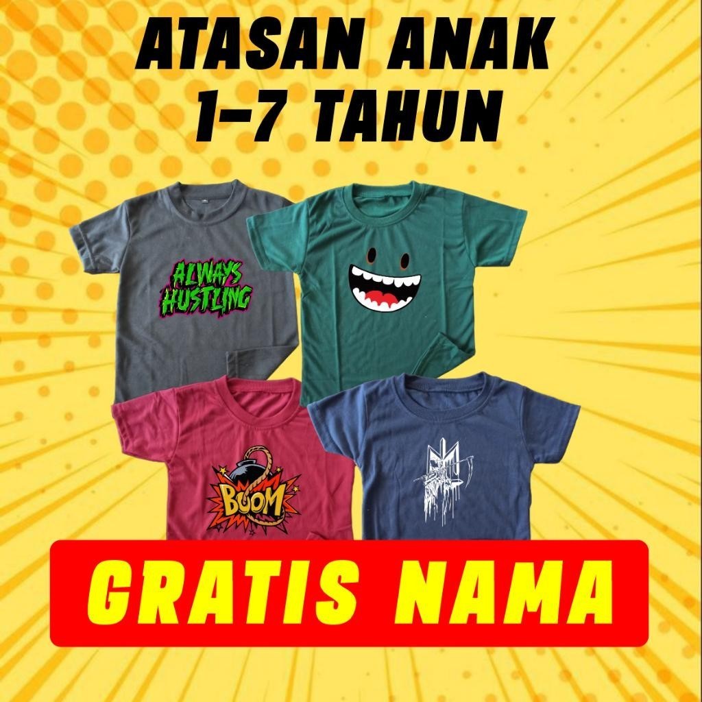 Kaos DarjoClothing -  Kaos Anak Distro Sablon Depan / Baju Anak Distro / Atasan Anak Perempuan /
