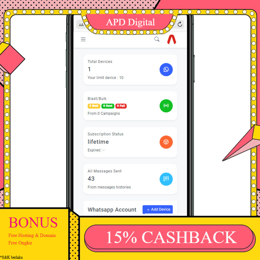SOURCE CODE WHATSAPP GATEWAY V.7 ORIGINAL APD