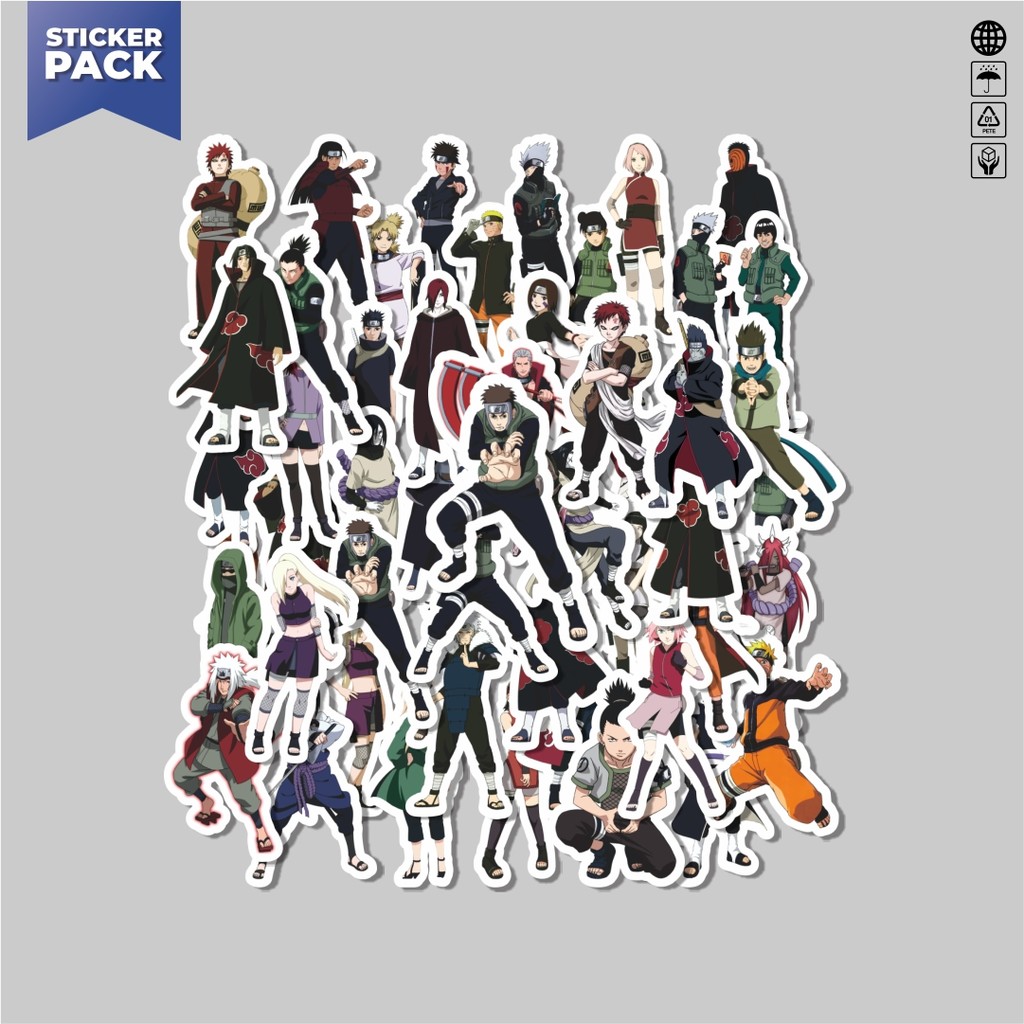 

[100PCS]Stiker Pack Stiker Anime Naruto Aesthetic Vinyl Anti Air Dekorasi Sticker Laptop Buku Journal Koper Helm Casing HP Gitar Helm Skateboard
