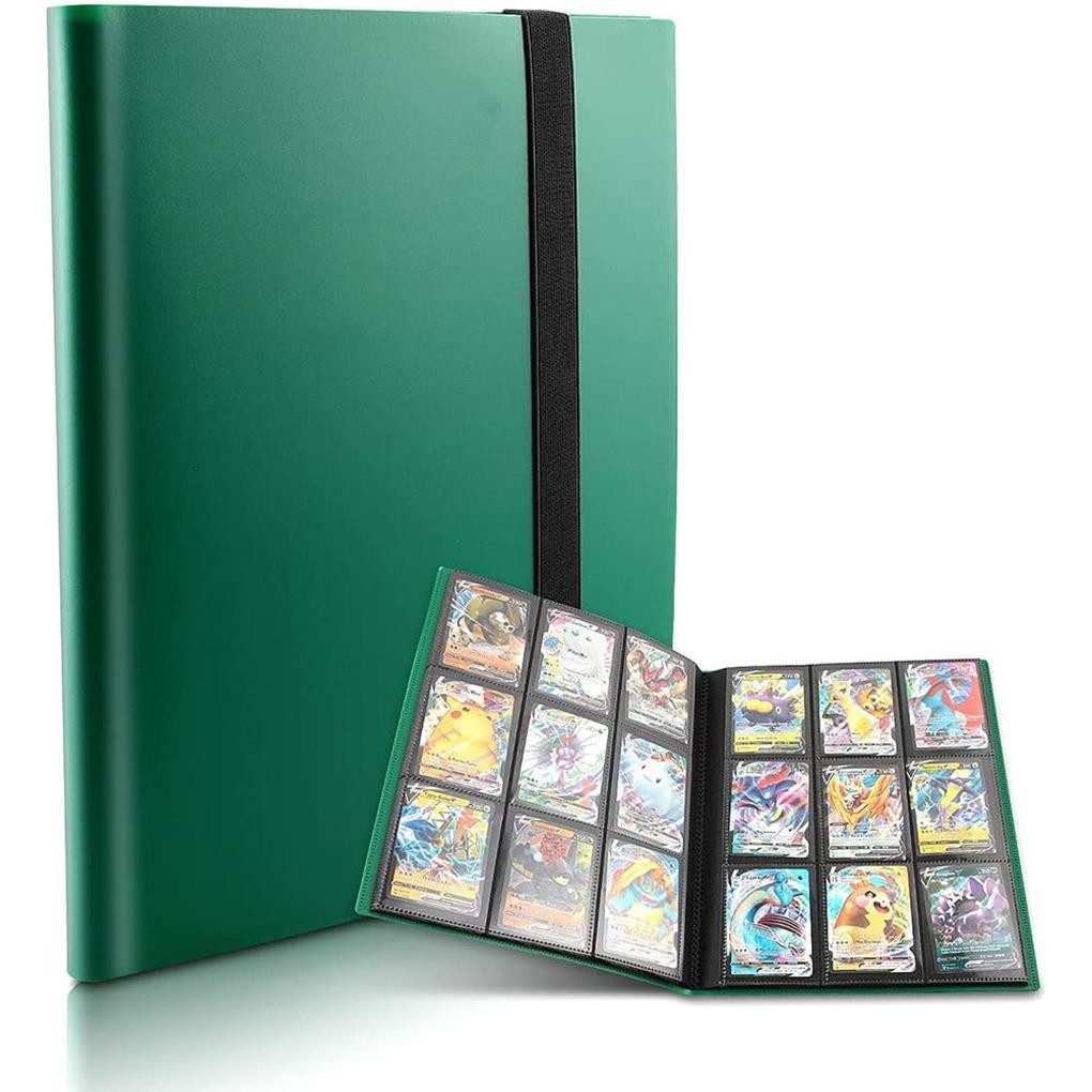 Collectible Card Binder Album 360 Card Holder 9 Pockets Trading Card Binder Album Large-capacity Car