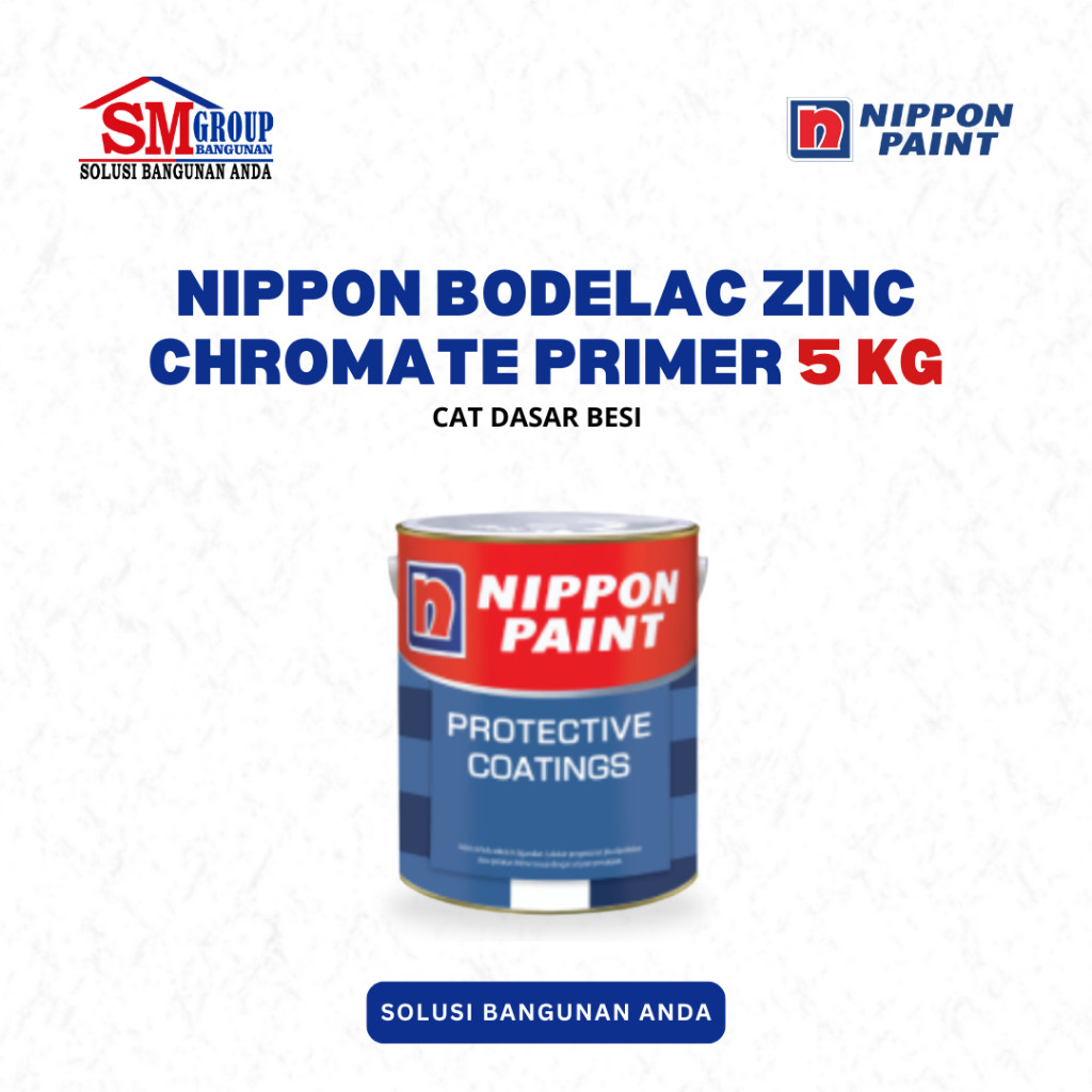 NIPPON PAINT Bodelac Metal Primer (Meni Besi) 5 Kg | Cat Dasar Besi Nippon Bodelac Metal Primer