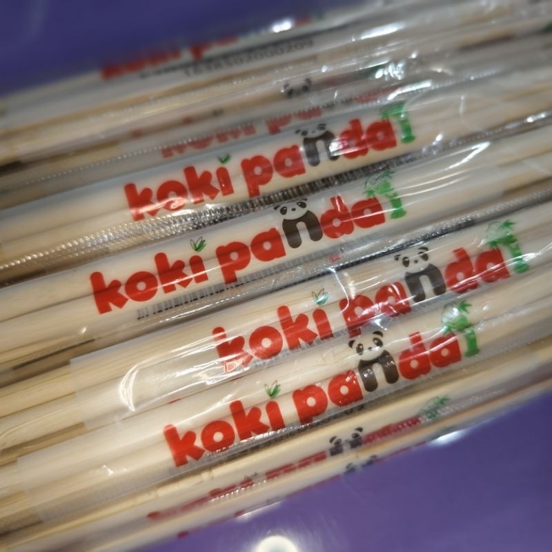 

Sumpit Bambu Sumpit Steril Merk Koki Panda Isi 50 pasang + Tusuk Gigi