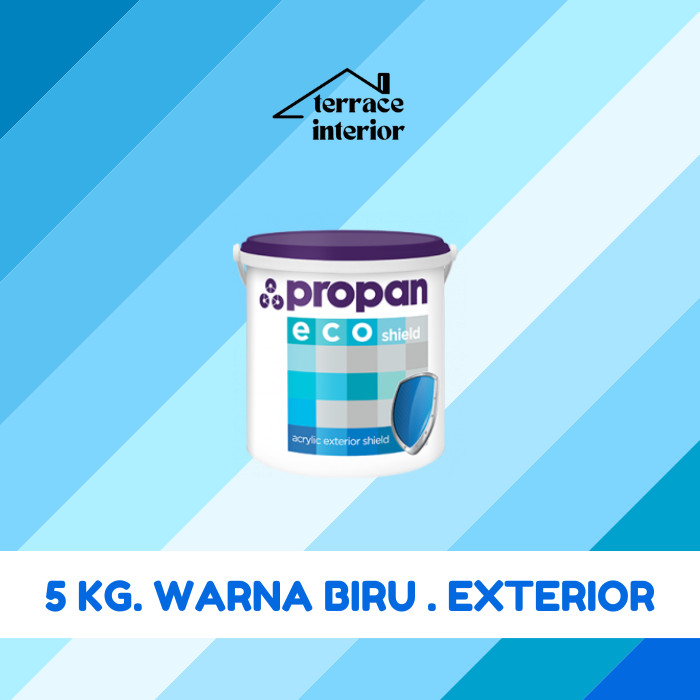 Cat Tembok Exterior Propan Eco Shield  Warna Biru 5 Kg
