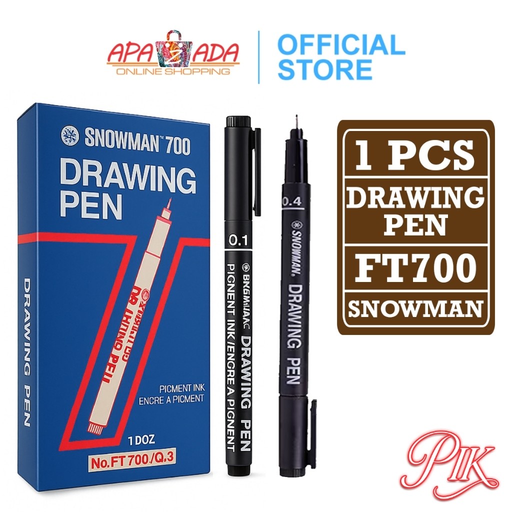 

Drawing Pen Snowman 0.05 Sampai 0.8 [1 Pcs] / Drawing Pigment Pen FT700
