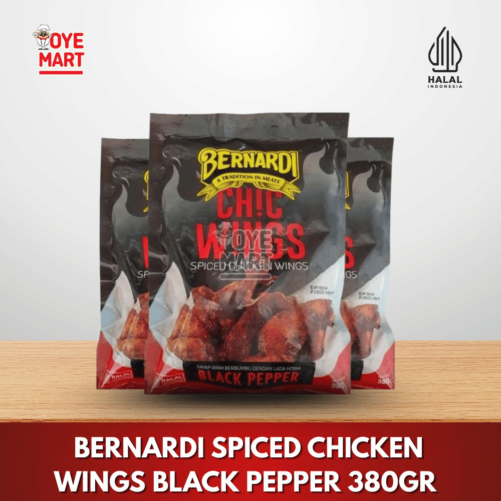

BERNARDI SPICED CHICKEN WINGS BLACK PEPPER 380GR / SAYAP AYAM PEDAS LADA HITAM
