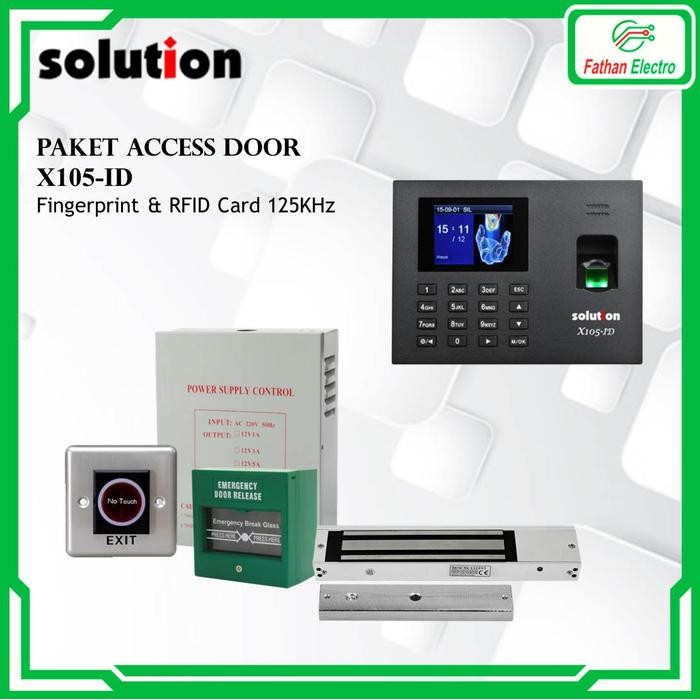

Paket Access Door Solution X105-ID Fingerprint & RFID 125KHz