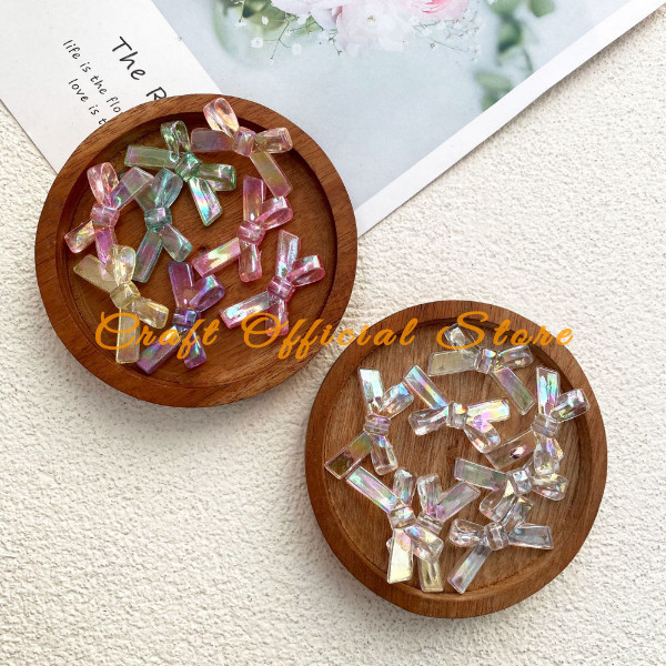 10 Pcs Manik Manik Mote Pita Besar Pita Silang Bening Bahan Aksesoris DIY Premium DIY