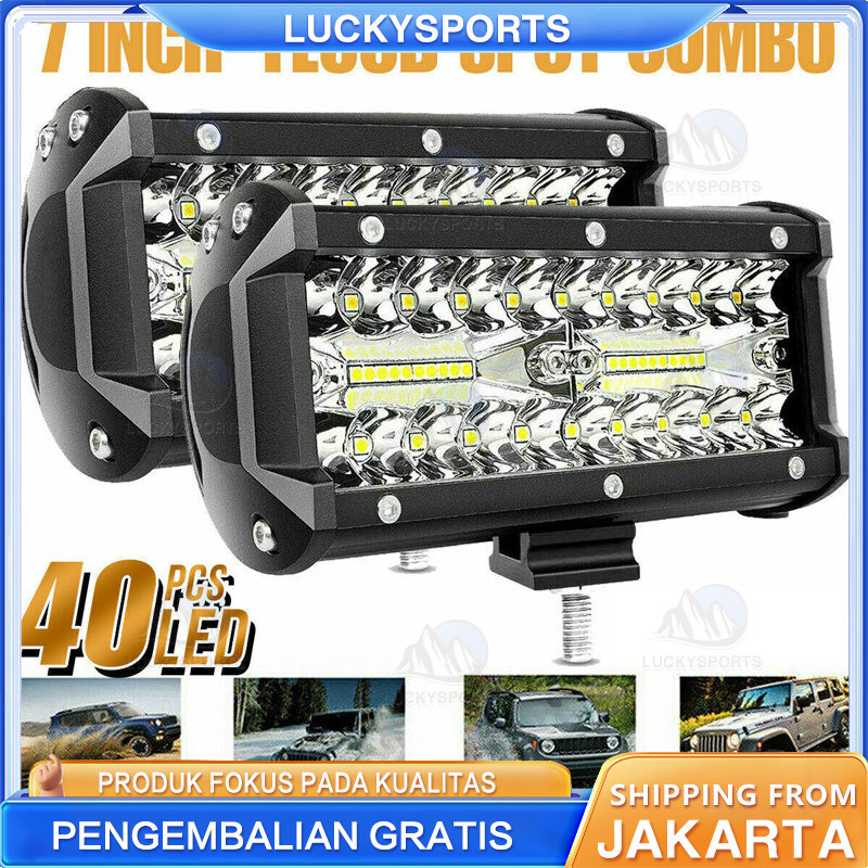 【COD】2PCS Lampu Tembak 36 Mata Led 3 blok Lampu Sorot Lampu Tembak Motor Mobil Jeep Truk Off-road 36