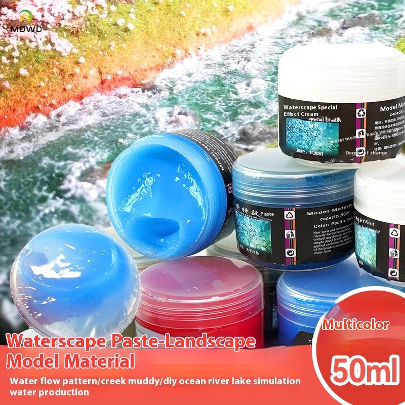 

50ml Diy Modeling Waterscape Paste Rivers/Oceans/Lakes/Static Simulated Water Effect Cream Scene Making Materials for Diorama