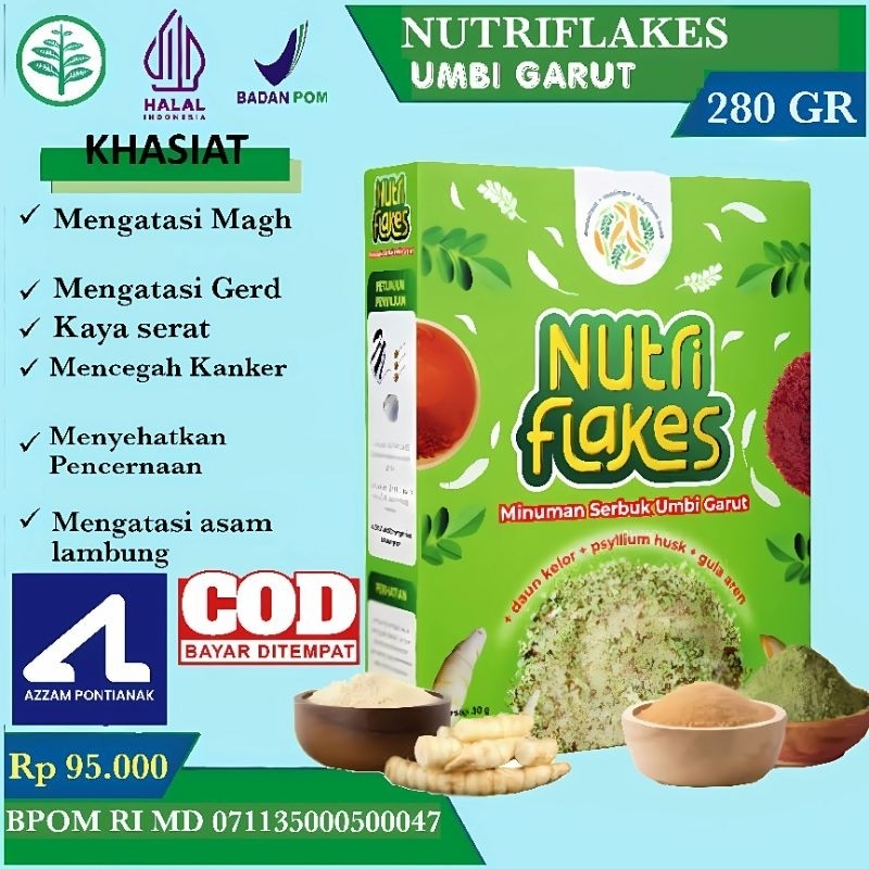 

New Nutri flakes official store sereal serat sembuhkan gerd asam lambung magh menurunkan berat badanPremium