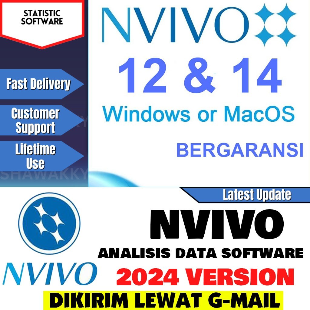 Nvivo 12 Pro - Nvivo 14 Pro / Nvivo Professional Full Bergaransi / Full Version Lifetime Bergaransi