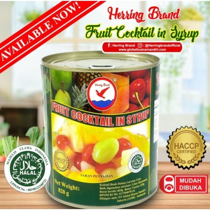 

New Arrival Herring Fruit Cocktail in syrup 820gr
