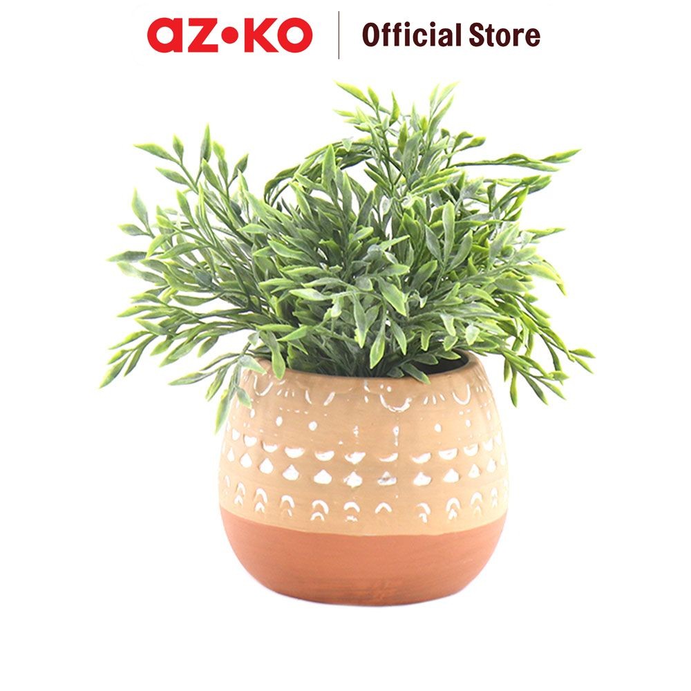 AZKO Arthome 22.8 cm Bunga Artifisial Syzygium Dengan Pot Tumbuhan Buatan Bunga Hias Cantik Sintetis