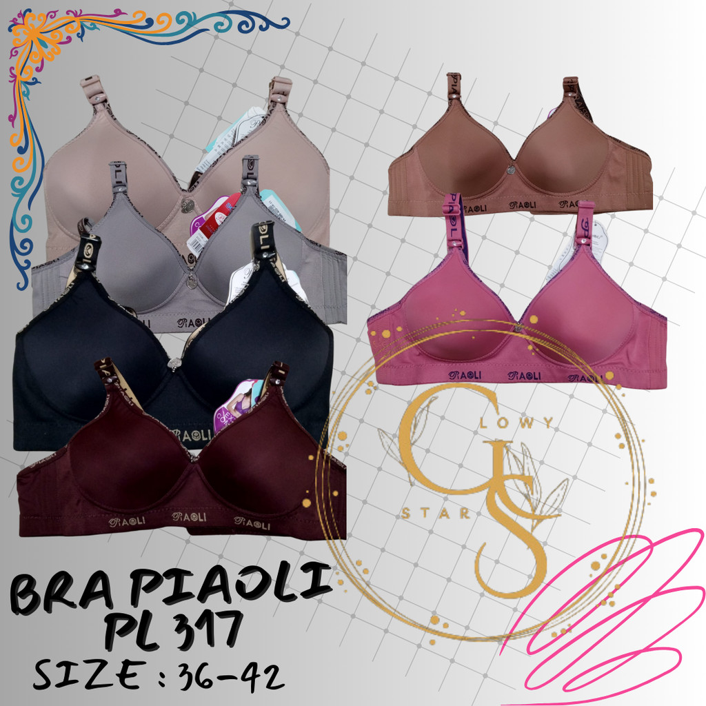 BH BRA Piaoli Cup Besar | BH Wanita Kait 3 | Tali Sport Bahan Lembut | jumbo | big size | import