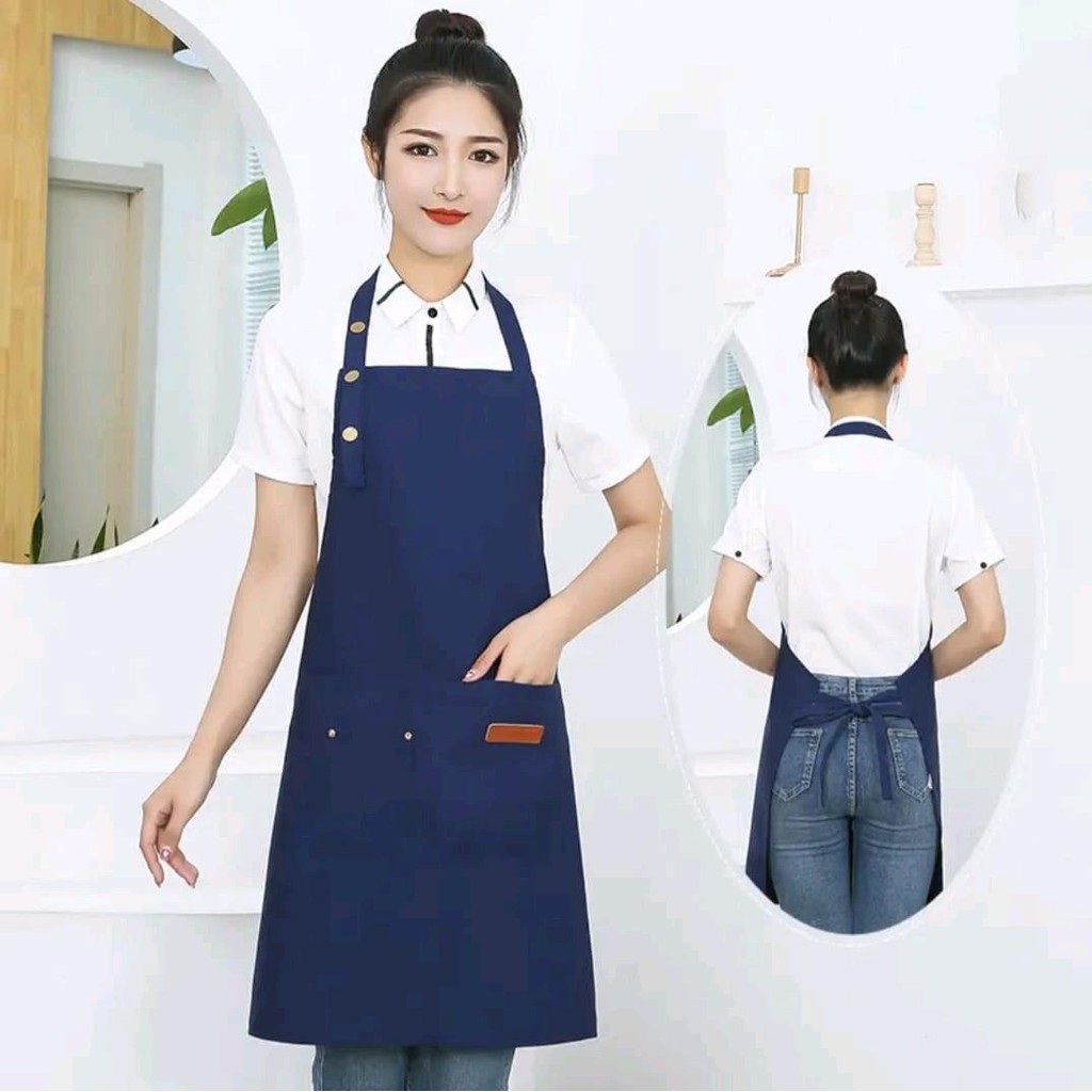 Celemek Keren Pria dan Wanita Celemek Terbaru Apron Barber Apron Barista Apron Kualitas Premium Mode