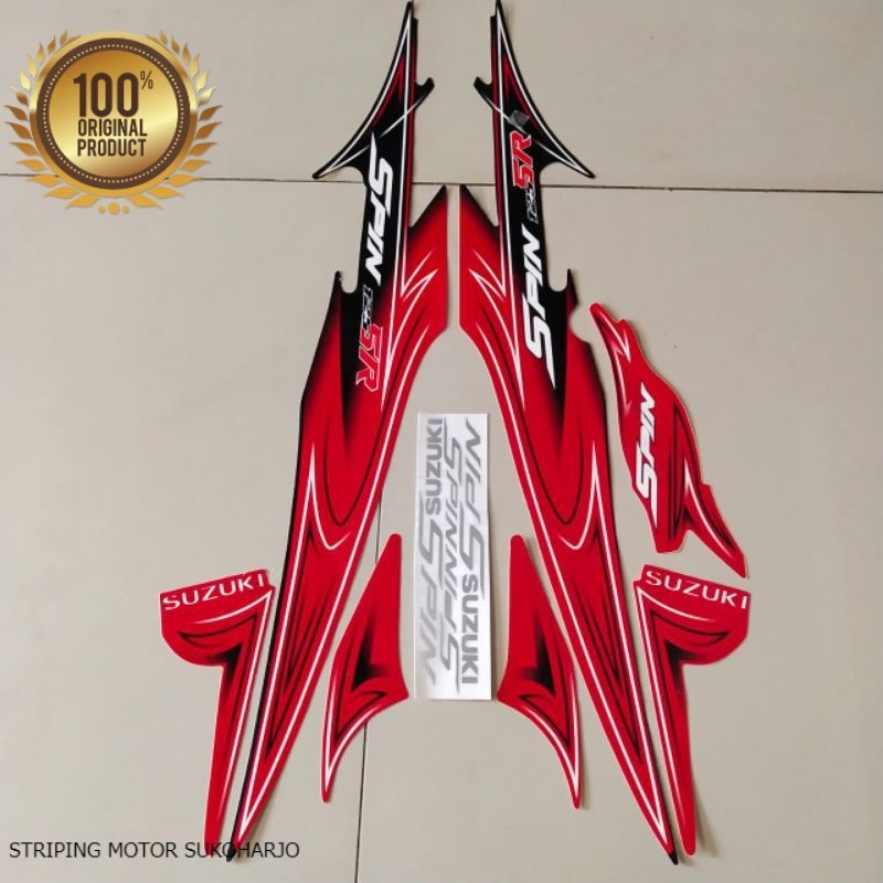 (ORI) Striping Suzuki spin sr 125 2007 2008 merah Kualitas original pabrik