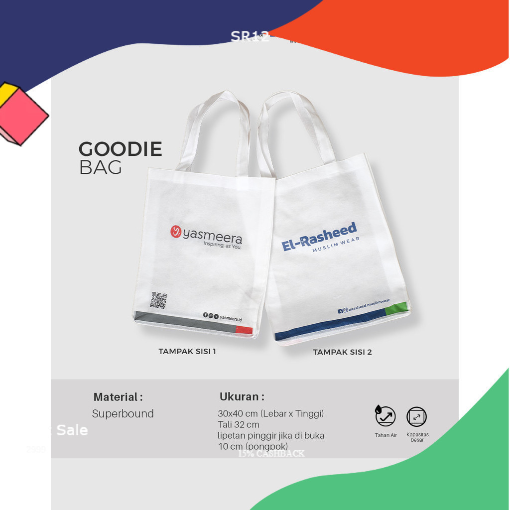 

Goodiebag Premium Tebal Brand Yasmeera / Goodie Bag / Tas Kain