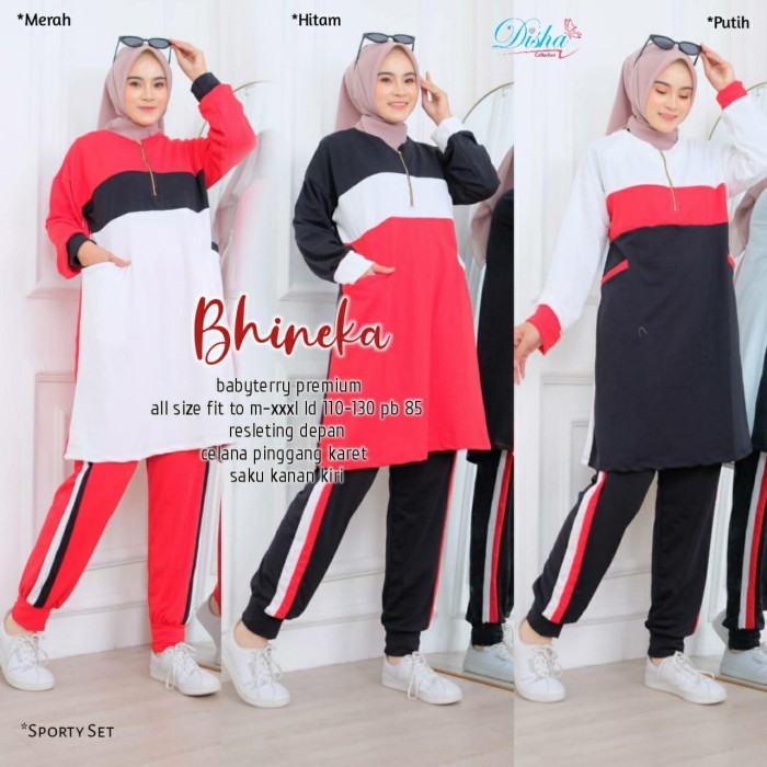 Baju Murah Promo Diskon Sporty Olahraga Perlengkapan /new bhineka sporty set baju setelan olahraga w