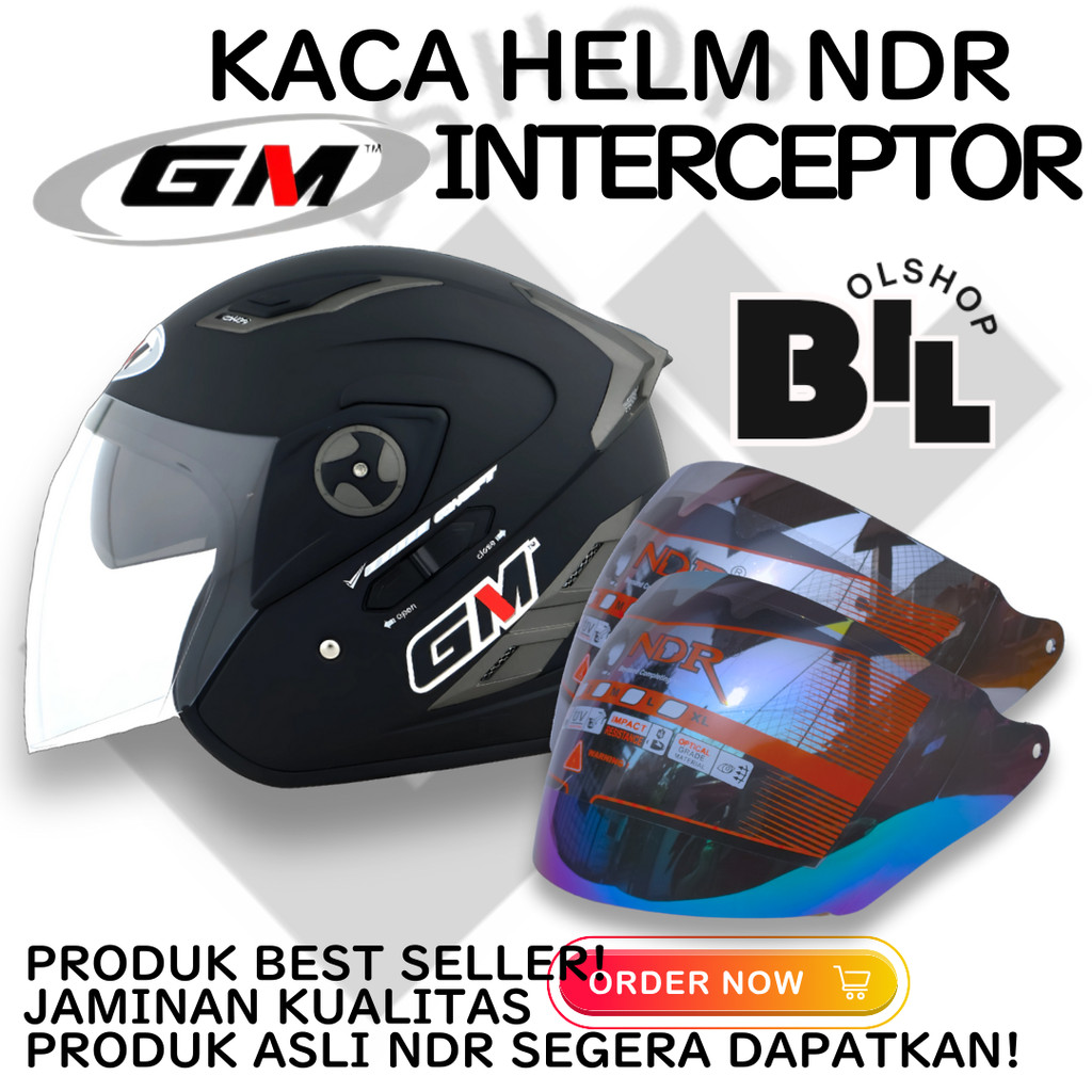 Kaca Helm | Visor | GM INTERCEPTOR by NDR1 helmet gm