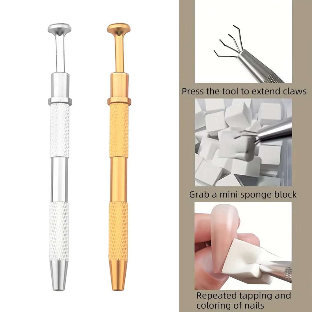 1pc Pinset Batu Permata Pinset baja tahan karat warna emas/perak Electronic Component Extractor chip