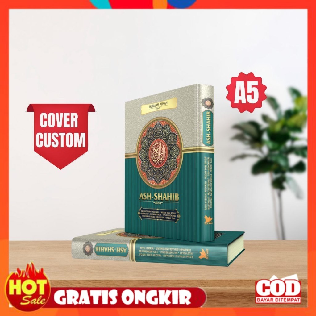 [PREMIUM ORIGINAL] Mushaf Al-Quran Ash-Shahib uk. A5 standar Madinah custom nama