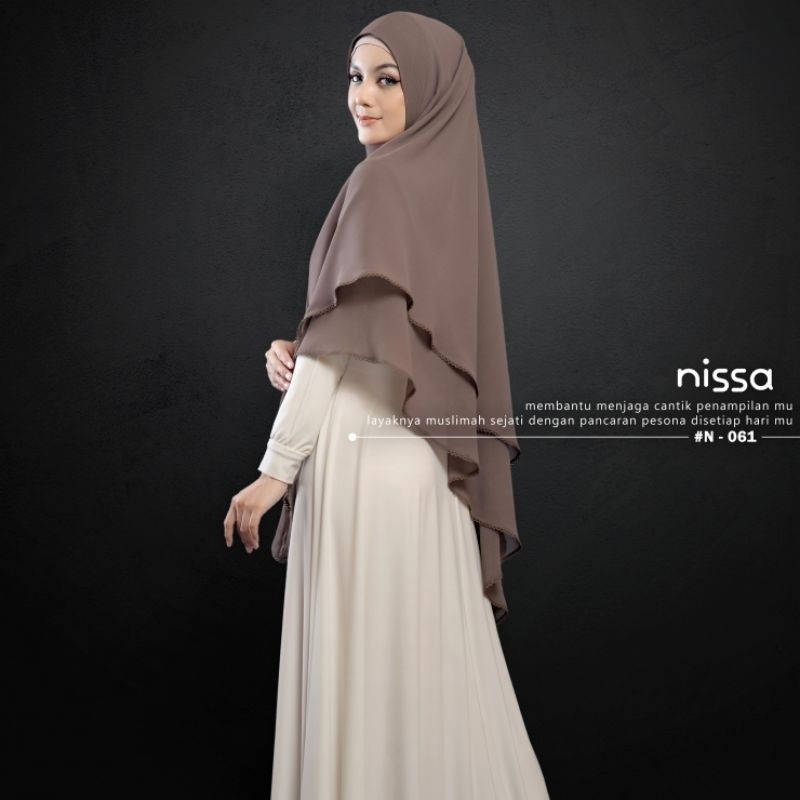 MNB98 Khimar Syari Ceruti Babydoll Premium 2 Layer Soft-pad Antem Hijab Instan Panjang Kerudung Musl