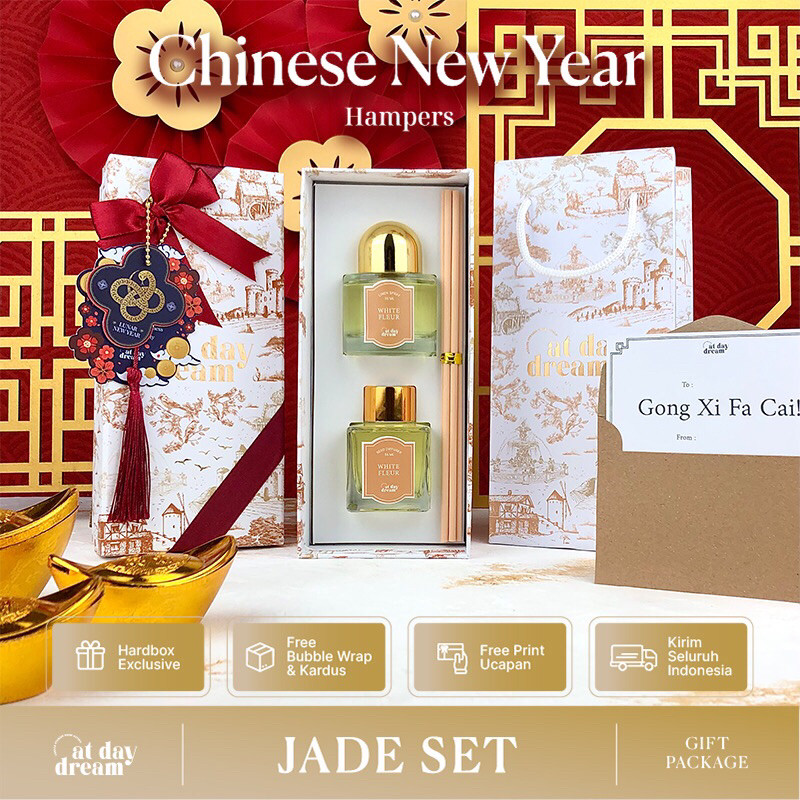 nk86th (Gift Set Imlek) JADE SET Hardbox Reed Diffuser 55ml Hampers CNY - at daydream
