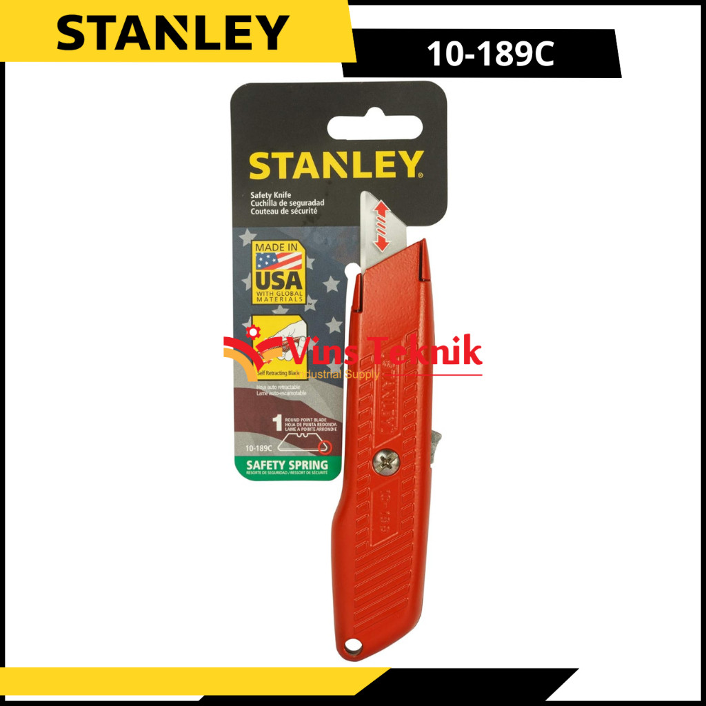 

Pisau Cutter 6inch Utility Knife Cutter Safety Lock Stanley 10-189C