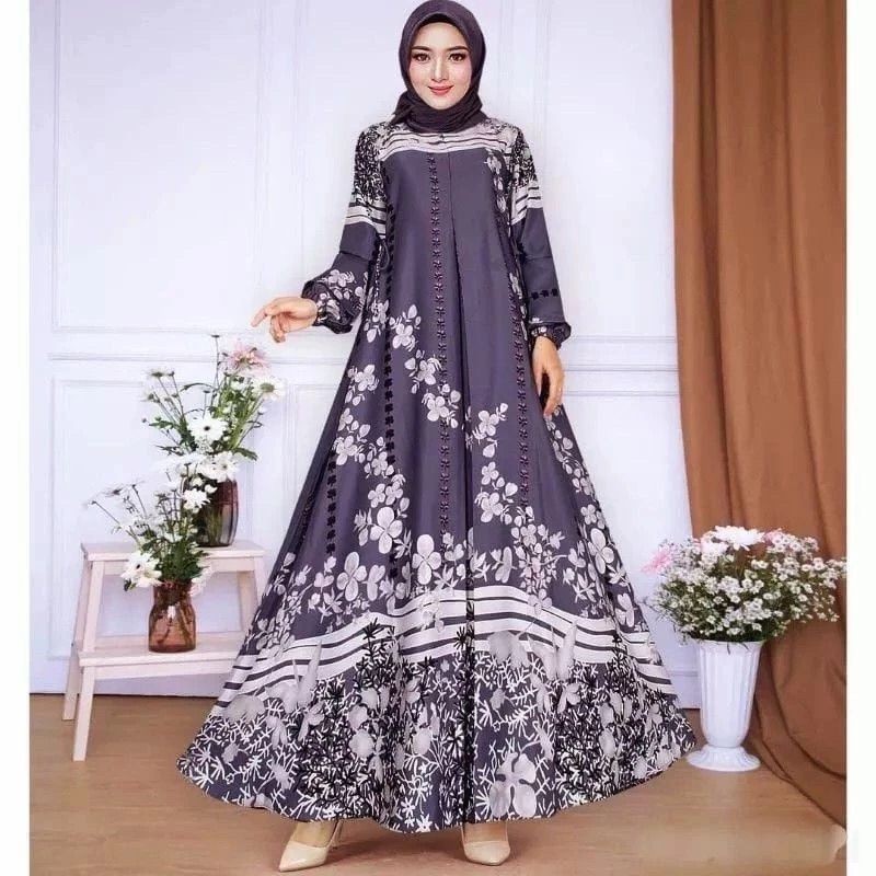 New Gamis Selena Hyget Motif Busui Paling Laris ,Gamis Hygit Murah Terlaris