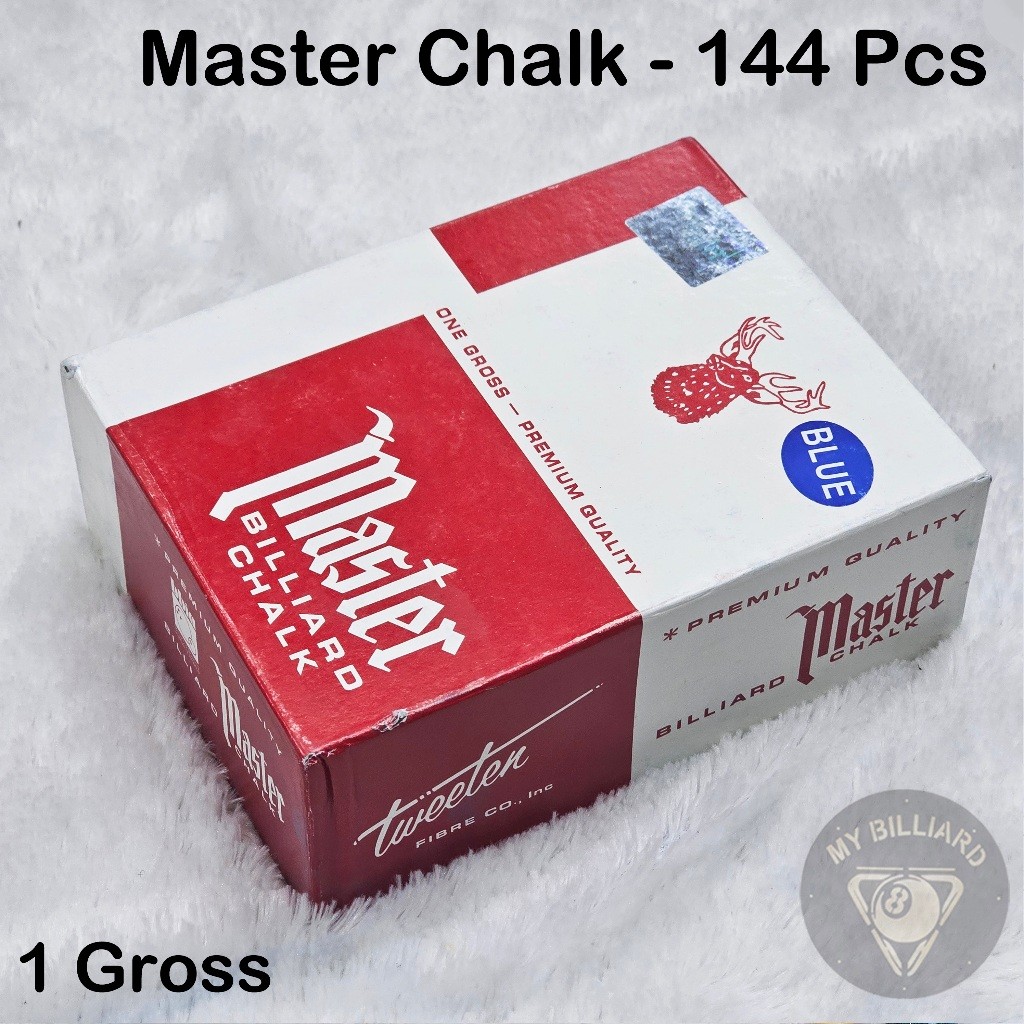 Master Chalk billiard 1 gross - kapur biru biliard KW cuk 144pcs