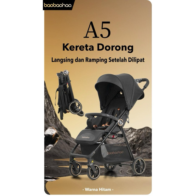 MooKids Stroller Bayi Travelling Baobaohao A2 A5 Stoler Kereta dorong Anak Cabin size Troli