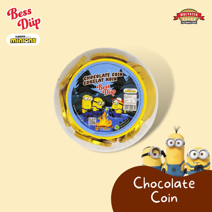 

Bess Diip Minions Chocolate Coin Snack Coklat Koin Minion isi 50 Keping