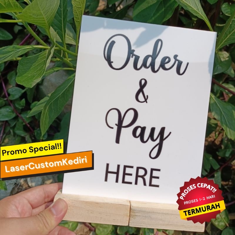 Order Pay Here / Sign Cafe