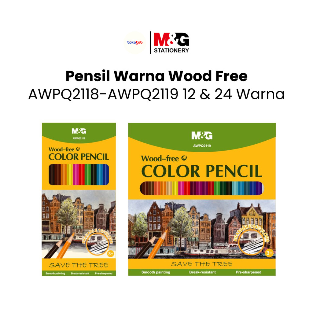 

Tokotab - Pensil Warna Coloring Pencil Color Pencil Wood Free AWPQ2118 AWPQ2119