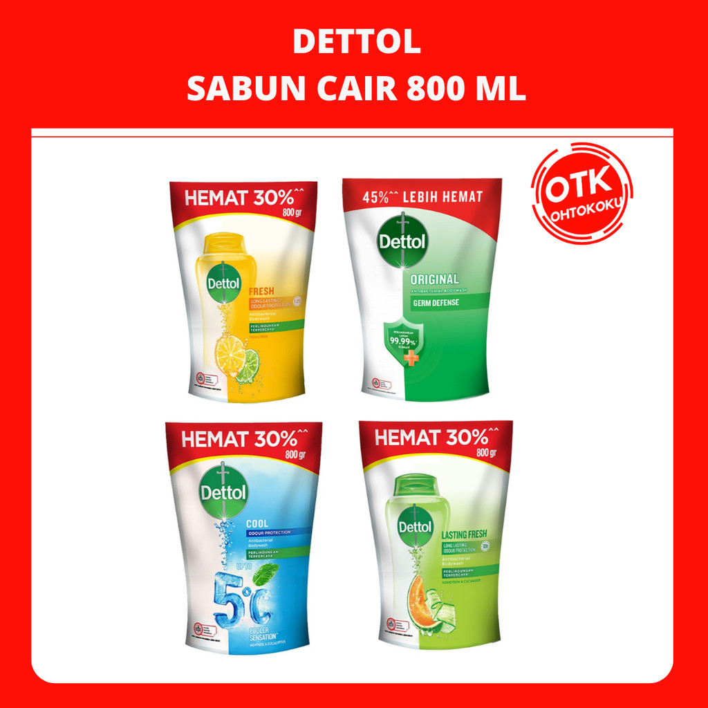 DETTOL SABUN MANDI CAIR ANTI BAKTERI 800ML REFILL