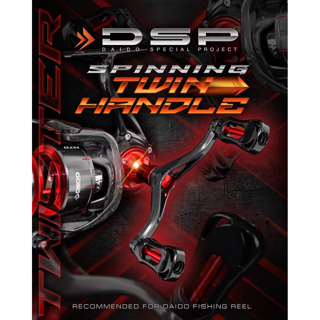 Sparepart Reel DSP DAIDO TWIN HANDLE Spinning Double Knob Power Handle Murah