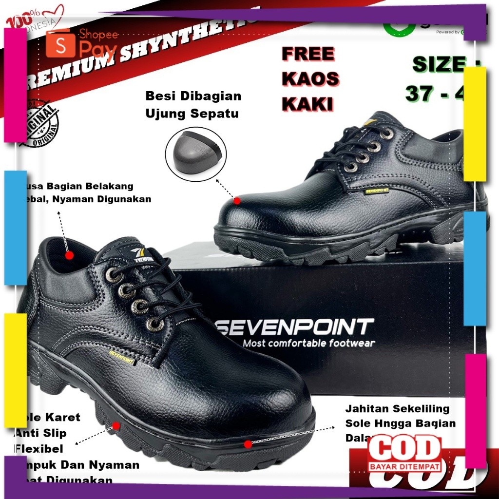 [PREMIUM ORIGINAL] Sepatu Safety Pria Wanita Original sefty shoes proyek kerja lapangan Sefti Kitche