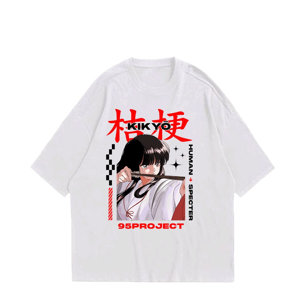 Shirt Manga Inuyasha Kikyo Character  | Baju Kaos Anime