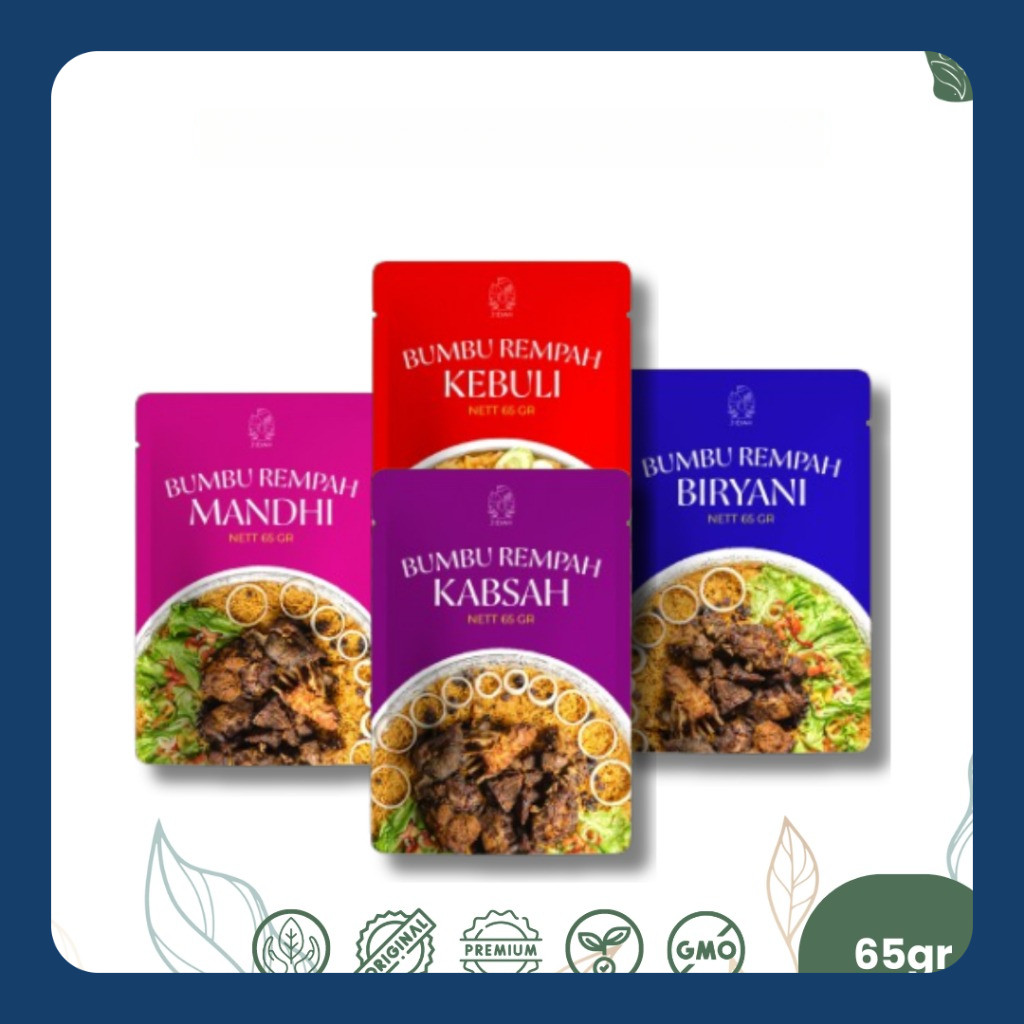 

Bumbu Kebuli instan nasi briyani mandhi kabsah lengkap praktis jidah food bumbu rempah india