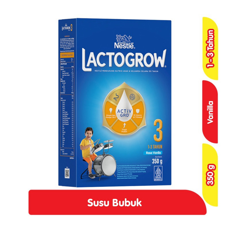 

LACTOGROW HAPPYNUTRI 3 susu bubuk pertumbuhan anak 1-3 tahun 350gr