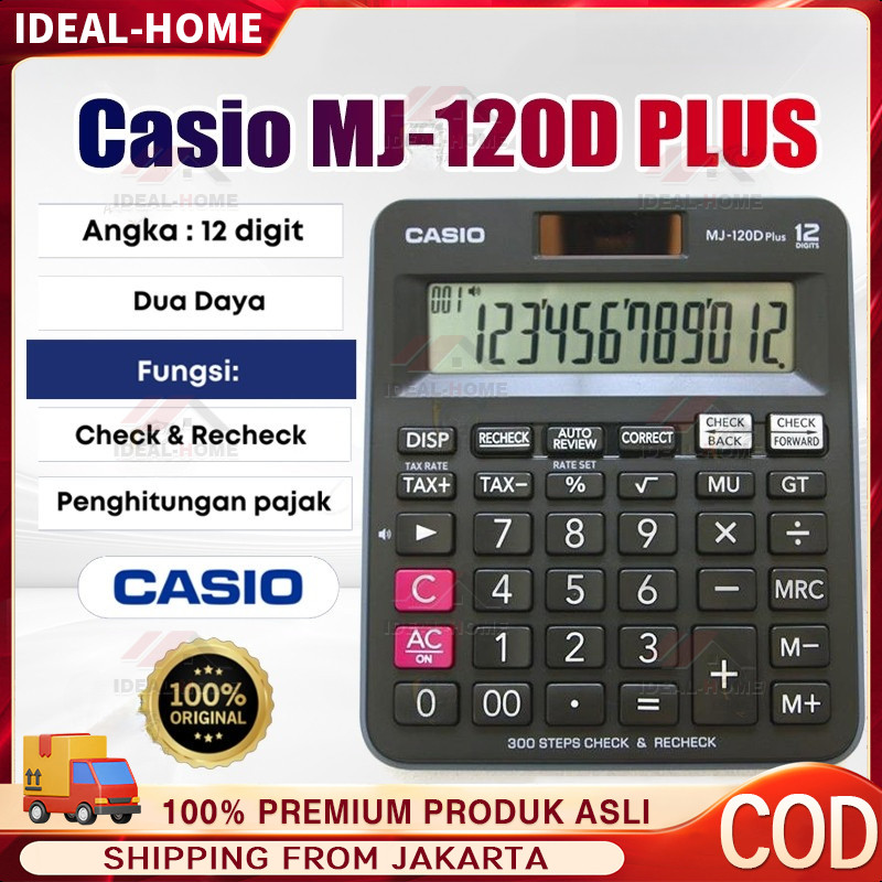 

Kalkulator Scientific Casio DJ-120D PLUS/MJ-120D PLUS Kalkulator Meja Check Correct 100% Asli