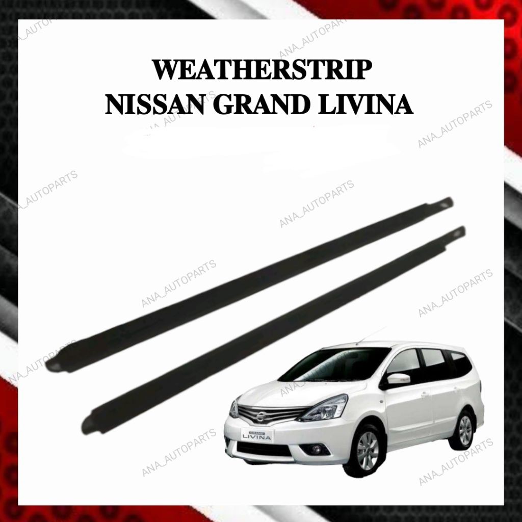 Pelipit kaca pintu luar nissan grand livina 2007-2018